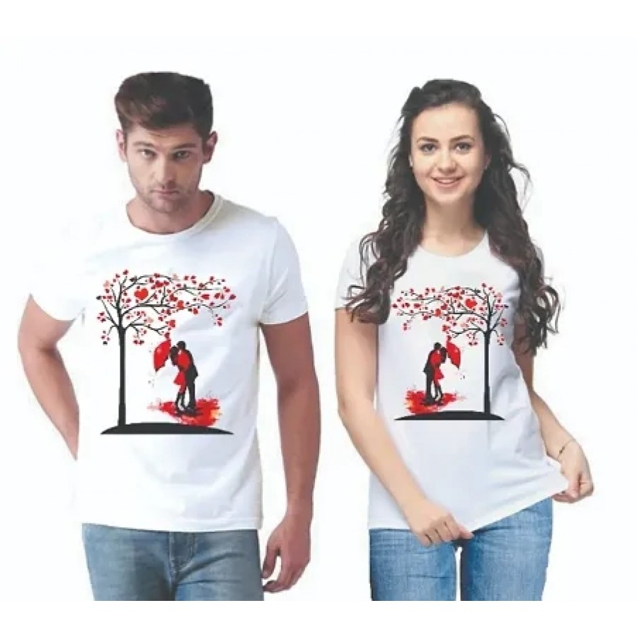 Trending Matching White Couple Tshirt