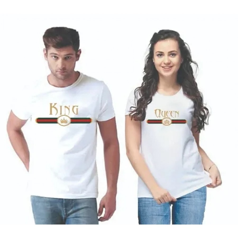 Trending Matching White Couple Tshirt