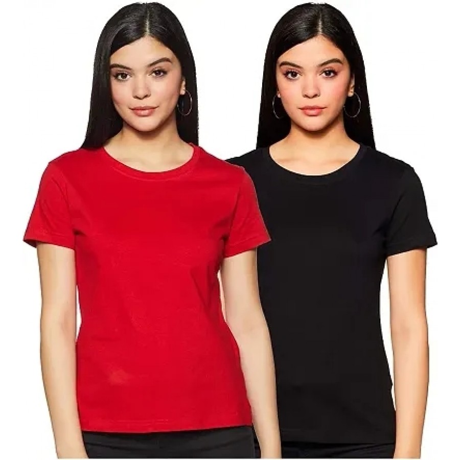 Trendy Cotton T Shirt Pack of 2