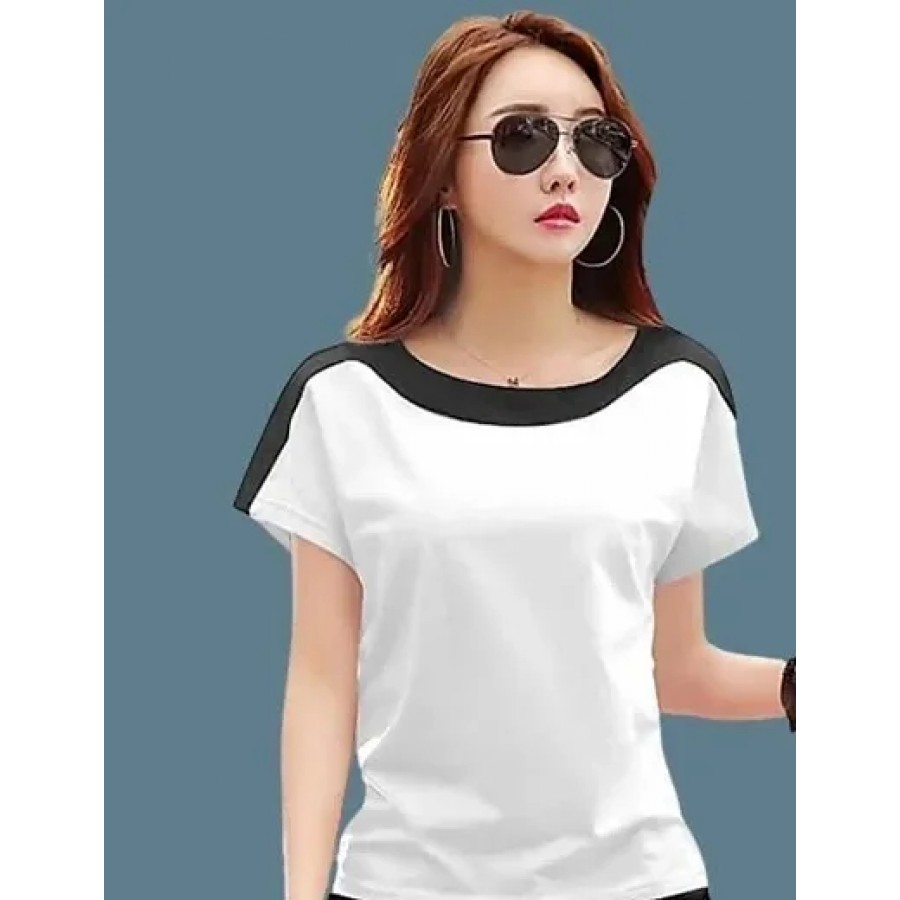 Trendy Polycotton Half Sleeve T-Shirt for Women