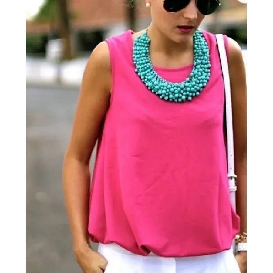 Trendy hot pink western top