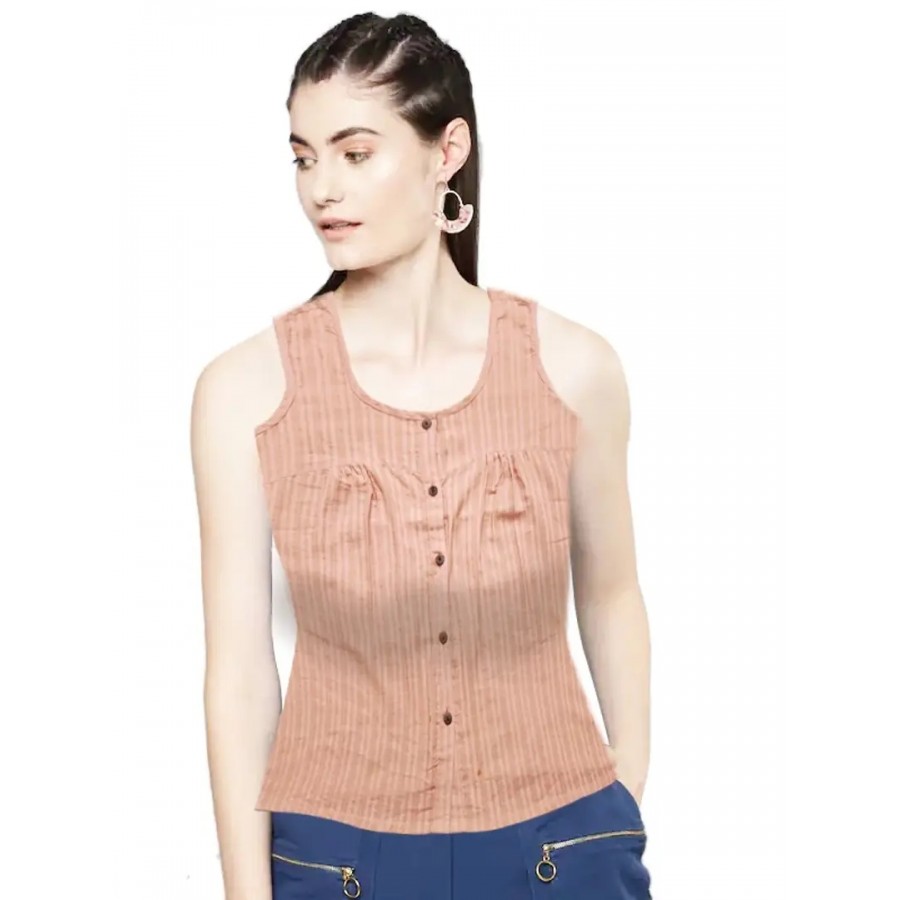 Trendy Attractive Cambric Cotton Top for Women