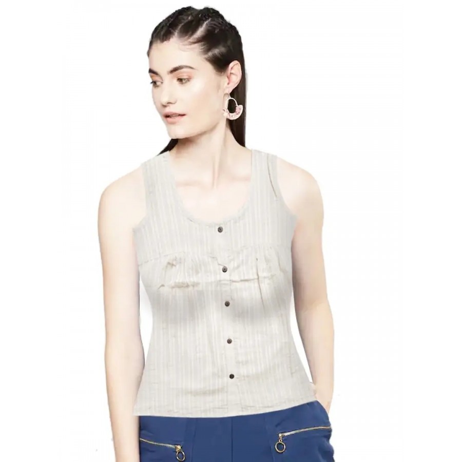 Trendy Attractive Cambric Cotton Top for Women