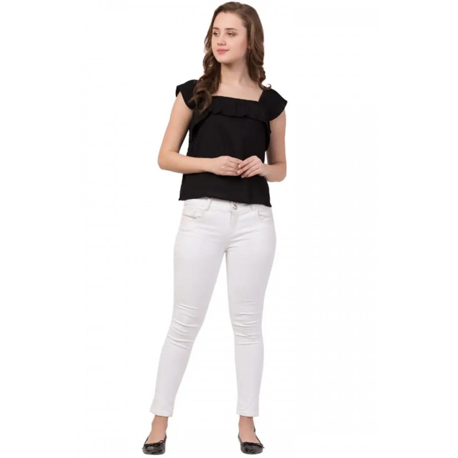 Trendy Pleated Solid Top