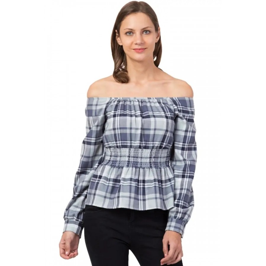 Trendy  Women's Checkered Top