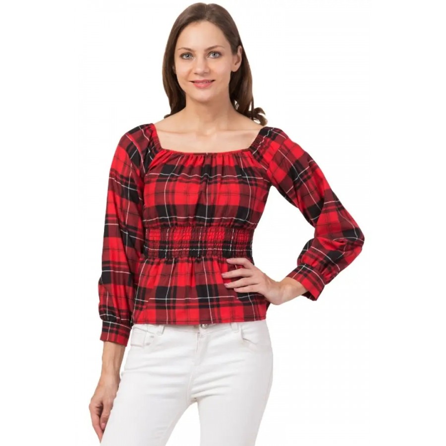 Trendy  Women's Checkered Top