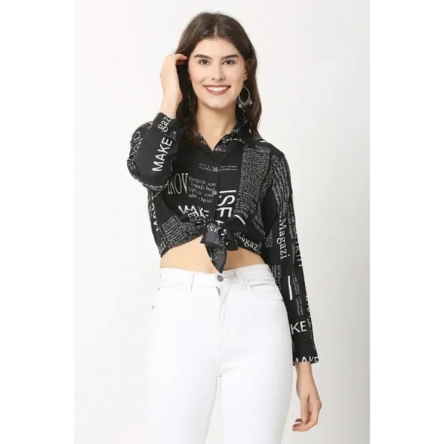 Women Cotton Blend Printed Crop Top