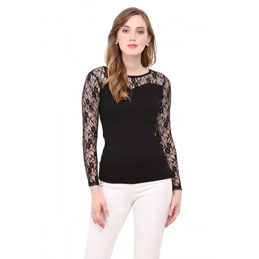 Women Cotton Lycra full sleeve top