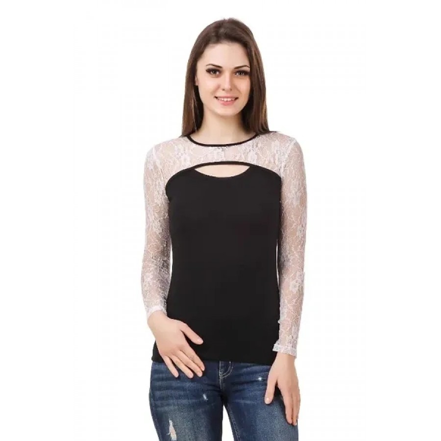 Women Stylish Black Full Sleeve Top