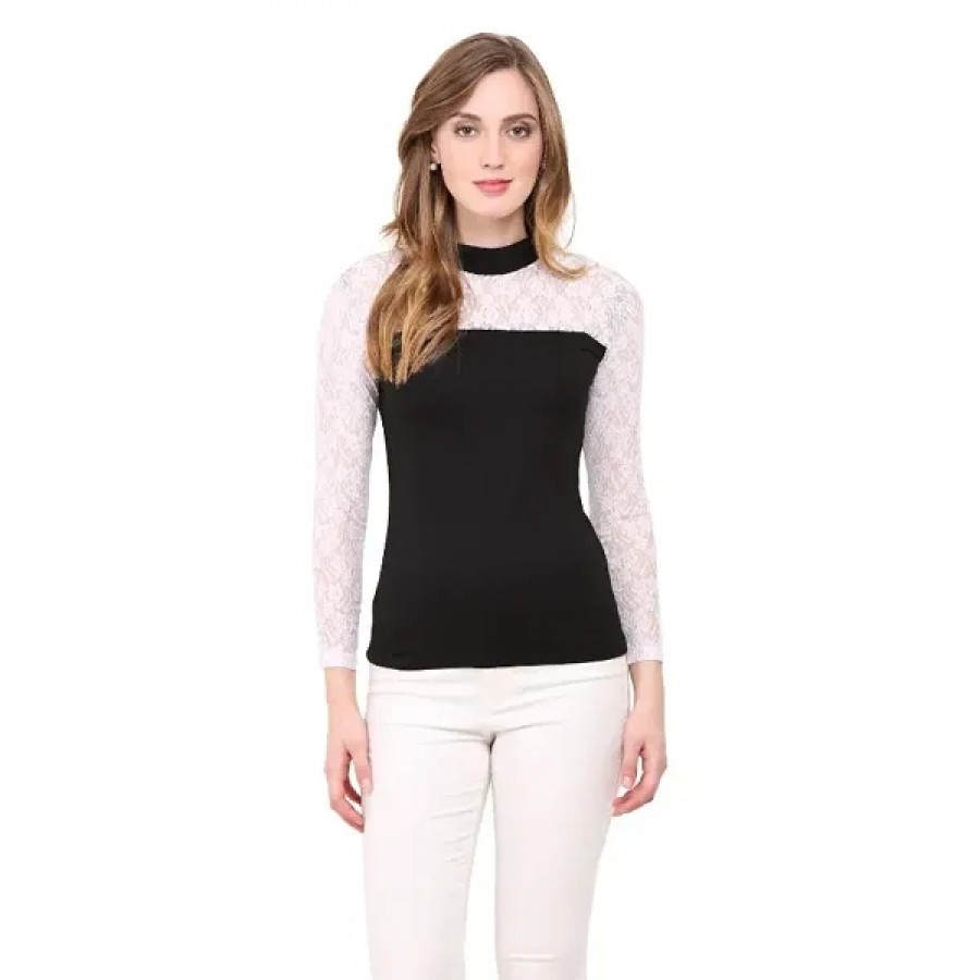 Women high neck full sleeve top