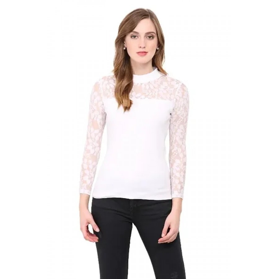 Women high neck full sleeve top