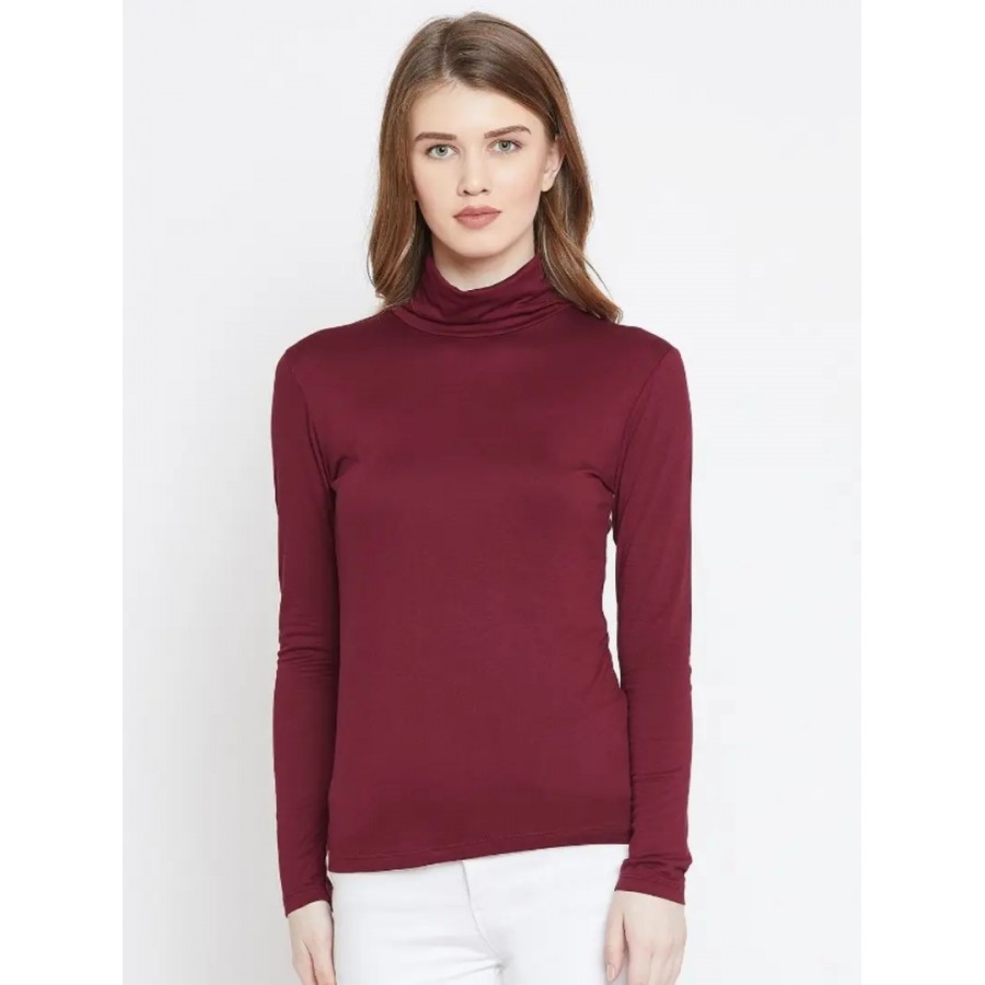 Women High-neck Full Sleeve Top