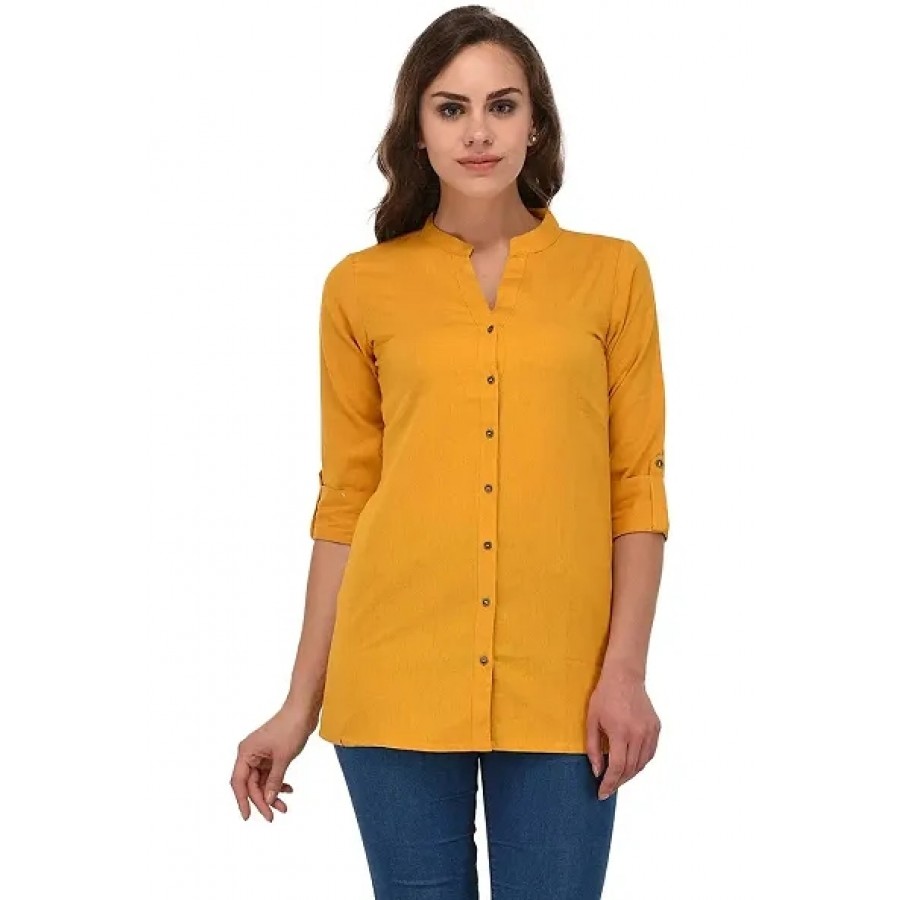 Womens Crepe Casual Full Sleeves Top