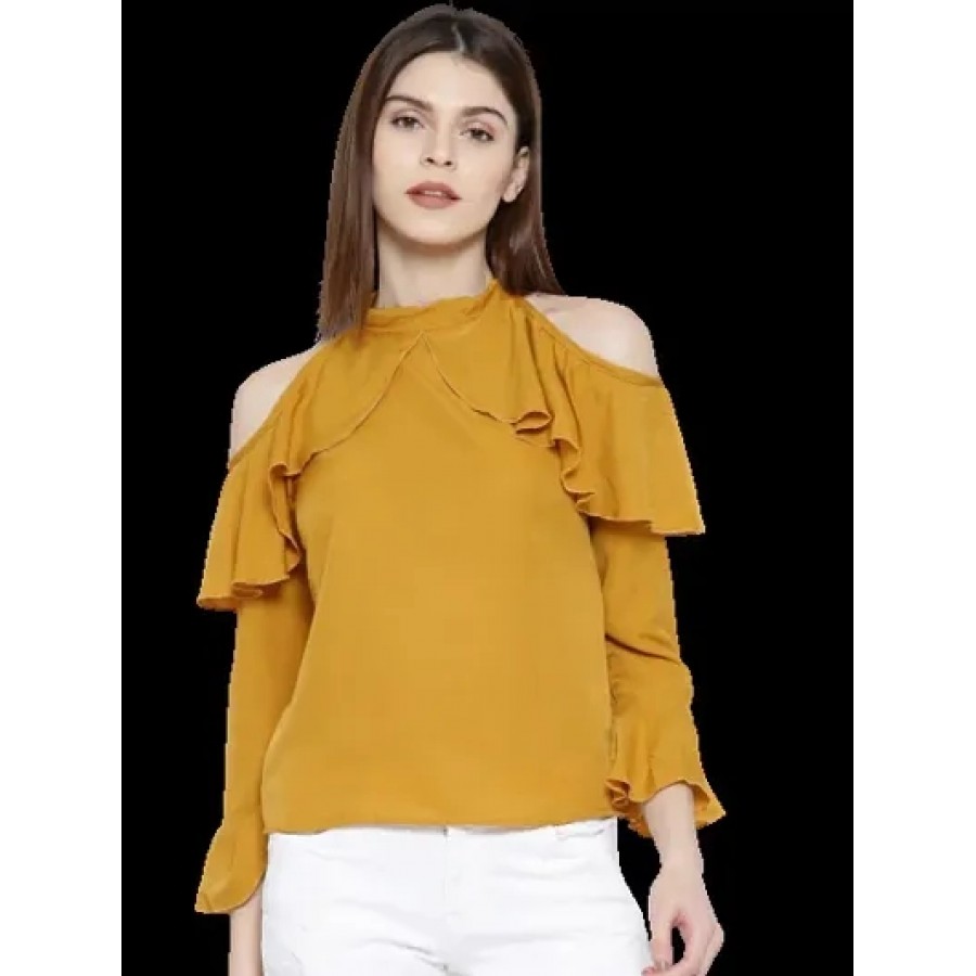 Womens Crepe Casual Full Sleeves Top