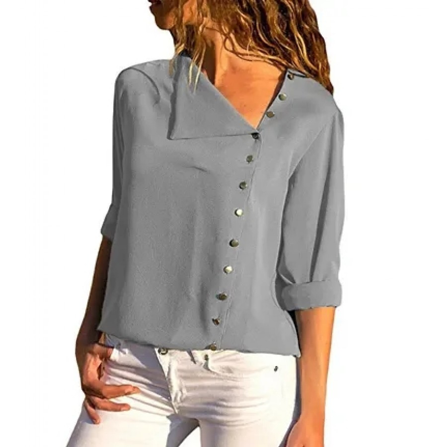 Womens Crepe Casual Full Sleeves Top