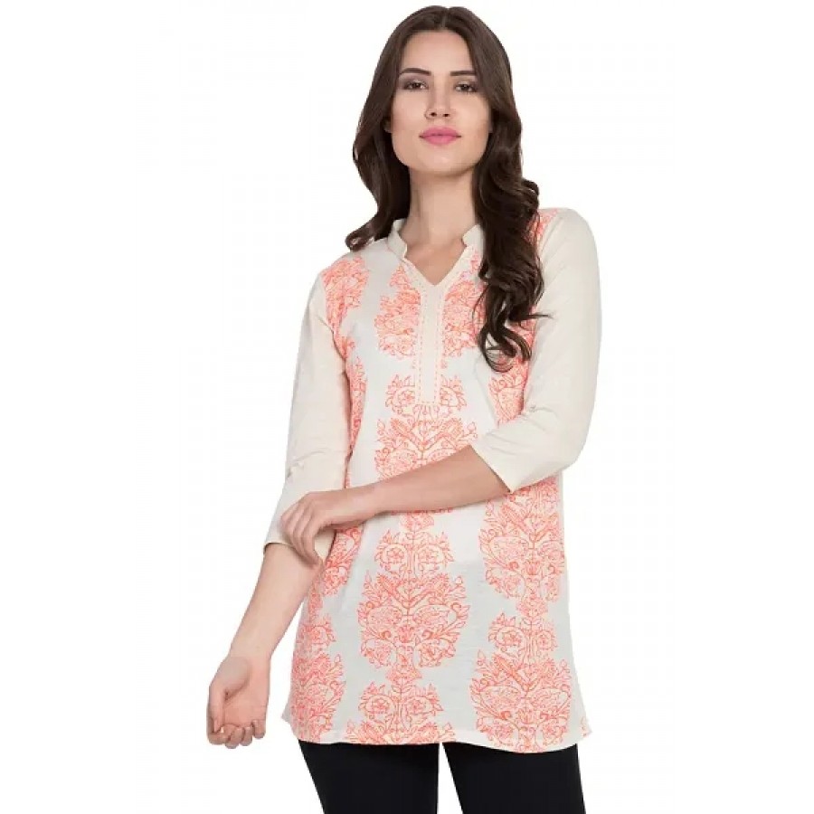 Women's Multicoloured Cotton Printed Top