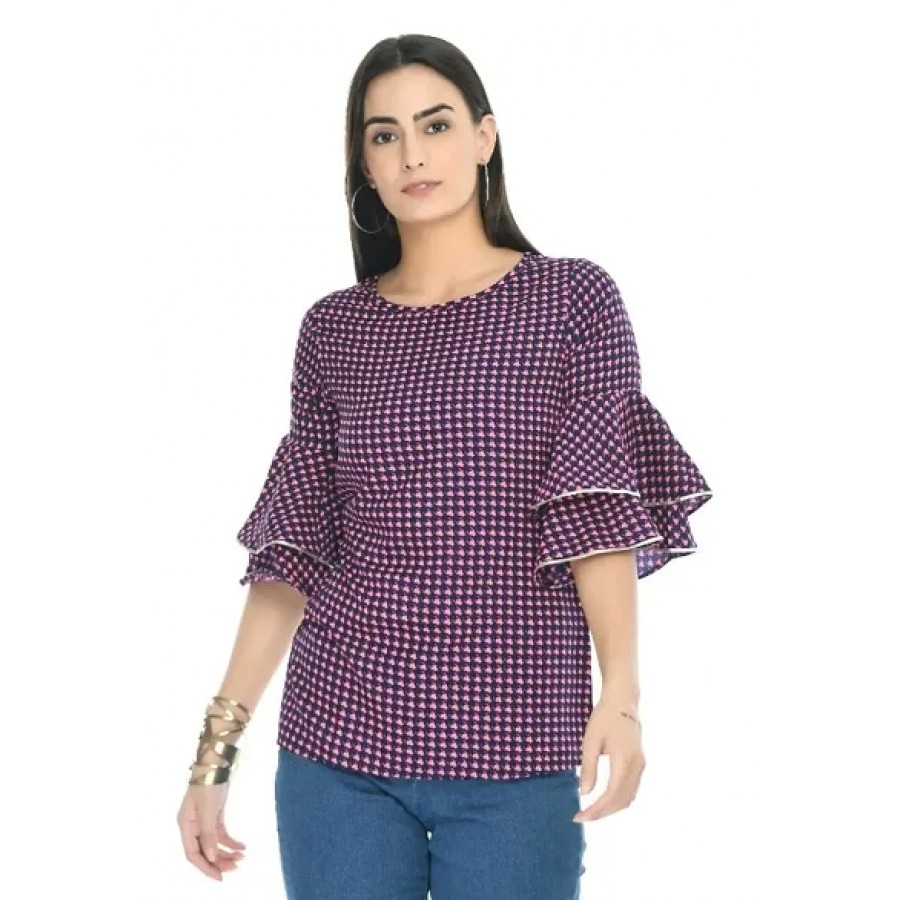 Women's Purple Printed Top