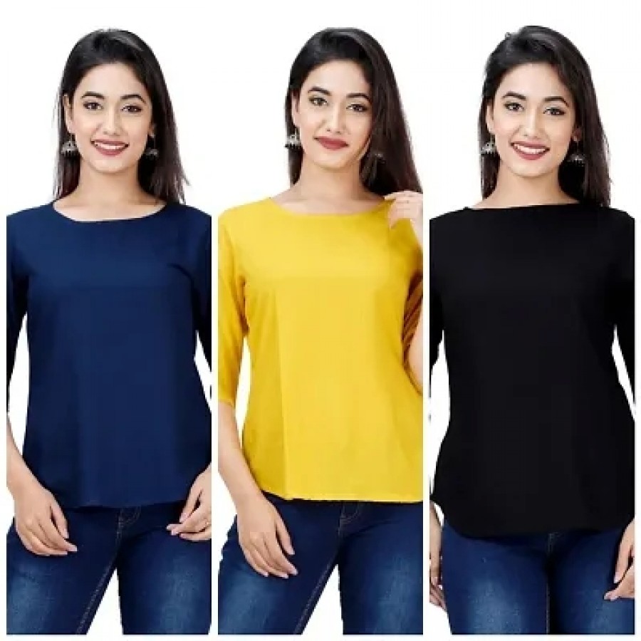 Women';s Rayon Tops (Pack of 3)