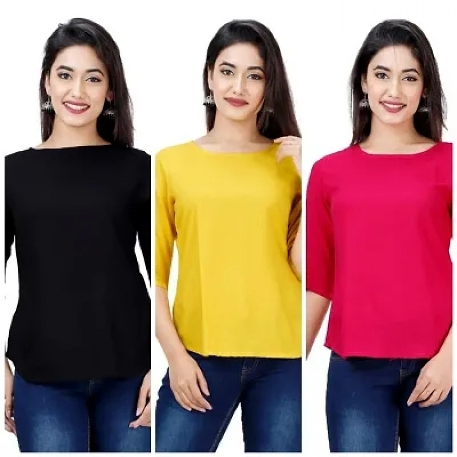 Women';s Rayon Tops (Pack of 3)