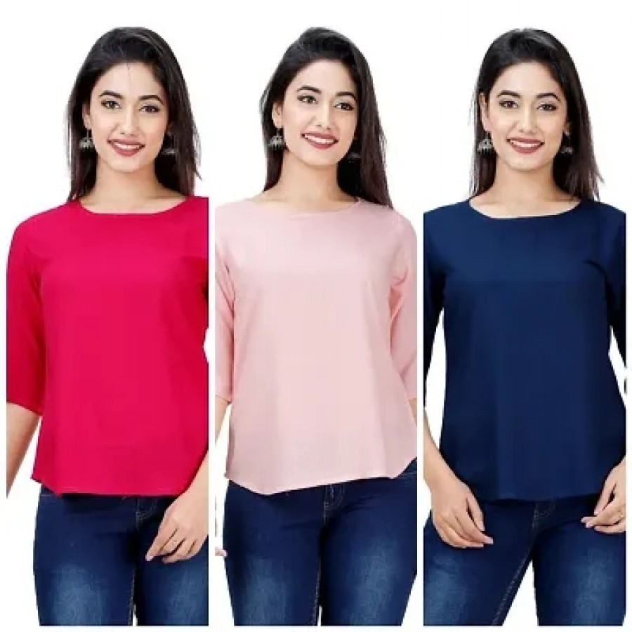 Women';s Rayon Tops (Pack of 3)