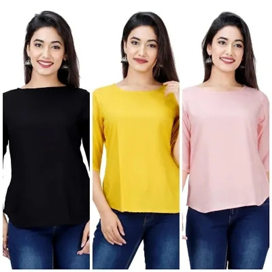 Women';s Rayon Tops (Pack of 3)