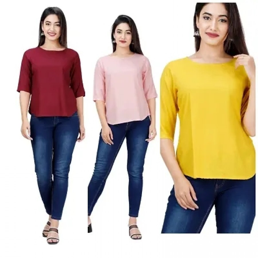 Women';s Rayon Tops (Pack of 3)