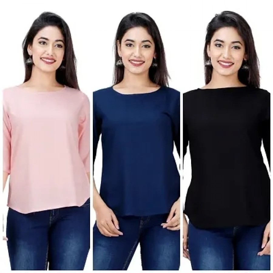 Women';s Rayon Tops (Pack of 3)